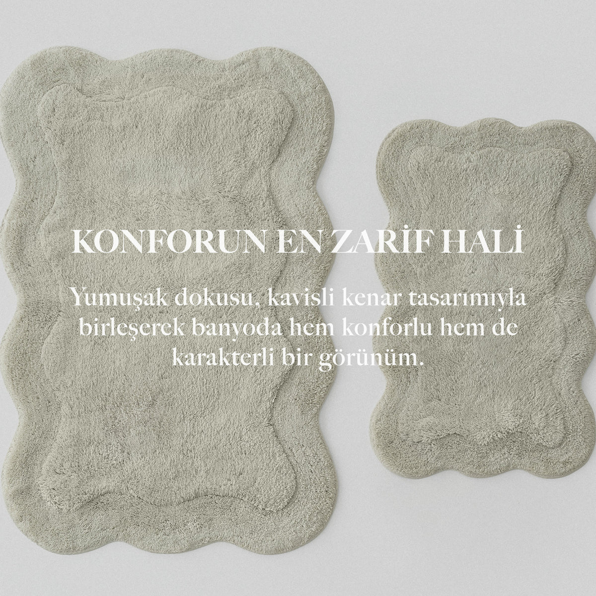 Sara 2'li Banyo Paspas Seti Pamuk Mint
