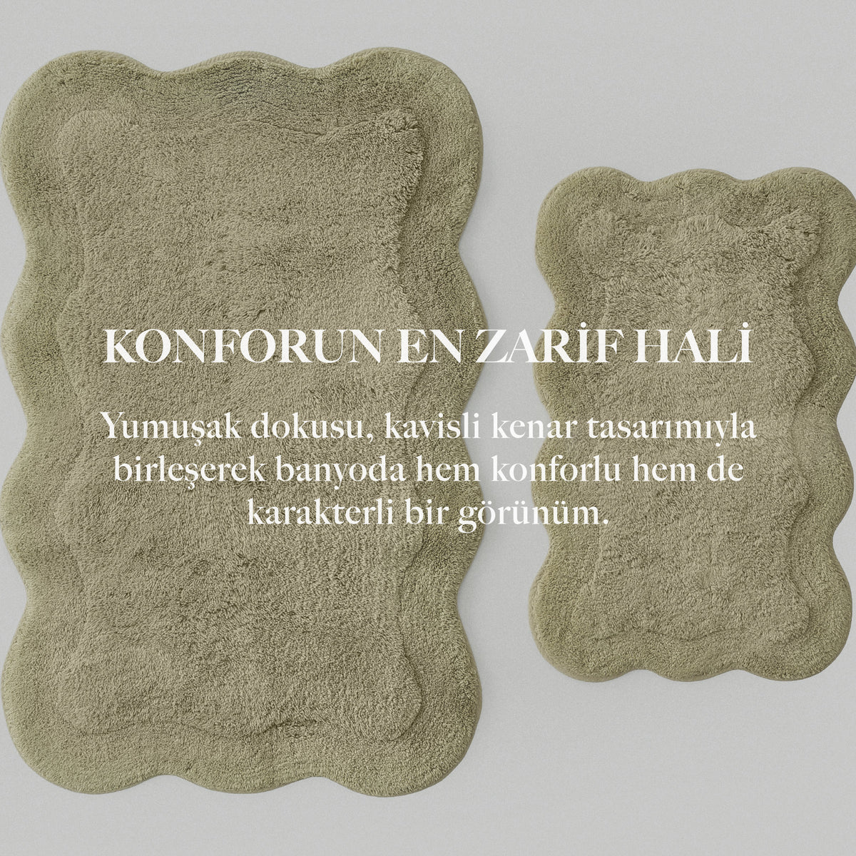 Sara 2'li Banyo Paspas Seti Pamuk Açık Yeşil