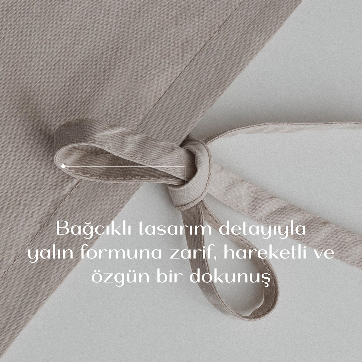 Ayda Battal Boy Nevresim Takımı Organik Pamuk Bej