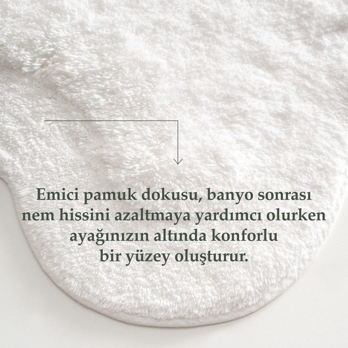 Sara 2'li Banyo Paspas Seti Pamuk Beyaz