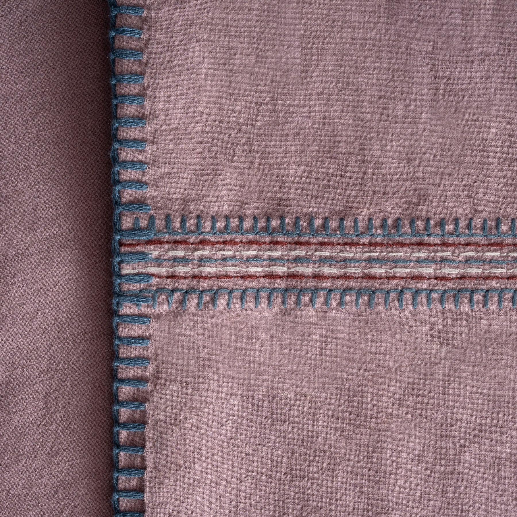 Elia Çift Kişilik Nevresim Takımı Organik Pamuk Keten Pudra