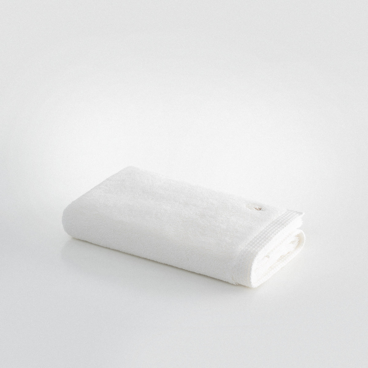 Pure Cotton Yüz Havlusu Organik Pamuk Kelebek Bordürlü Krem