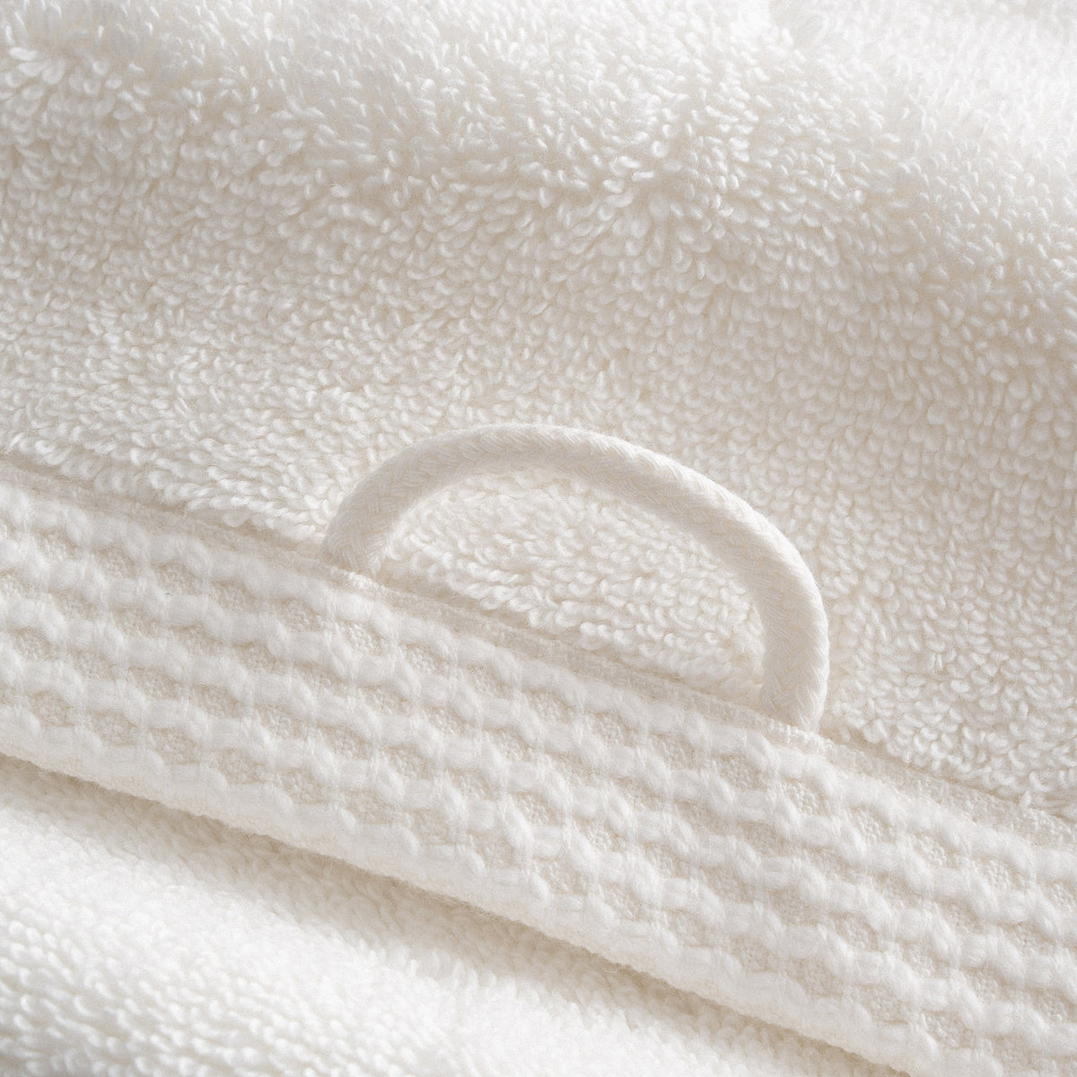 Pure Cotton Yüz Havlusu Organik Pamuk Kelebek Bordürlü Krem