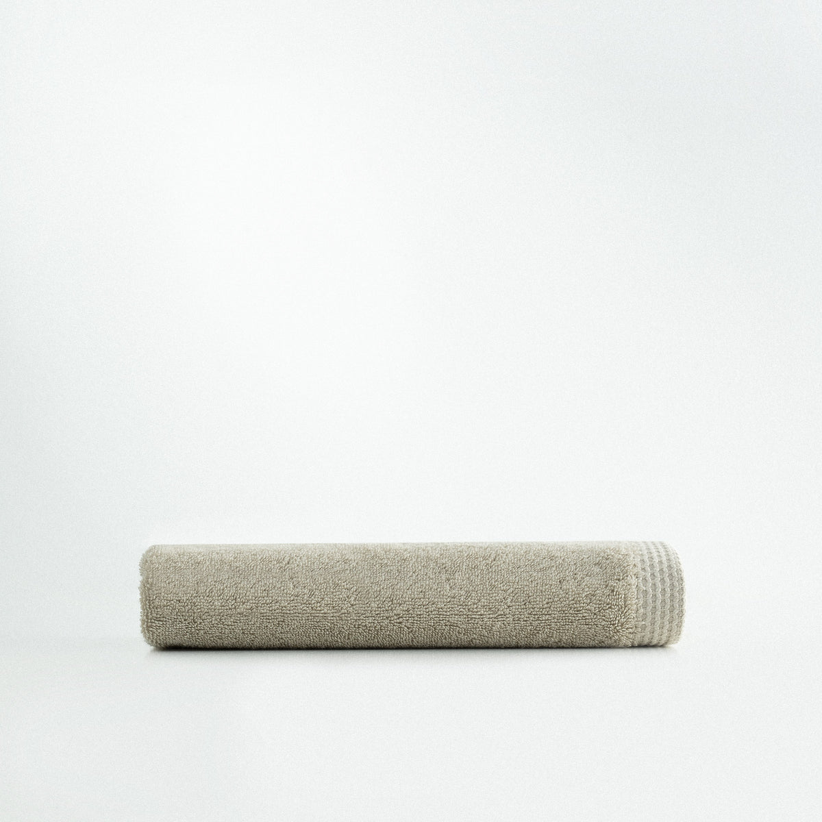 Pure Cotton Yüz Havlusu Organik Pamuk Kelebek Bordürlü Bej