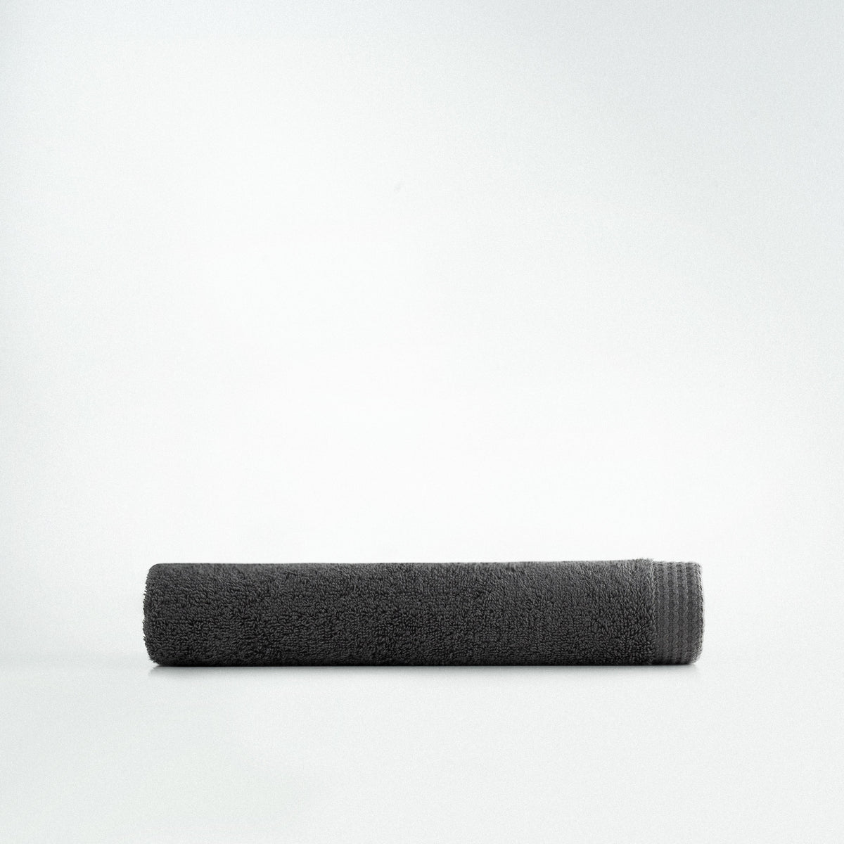 Pure Cotton Yüz Havlusu Organik Pamuk Kelebek Bordürlü Antrasit