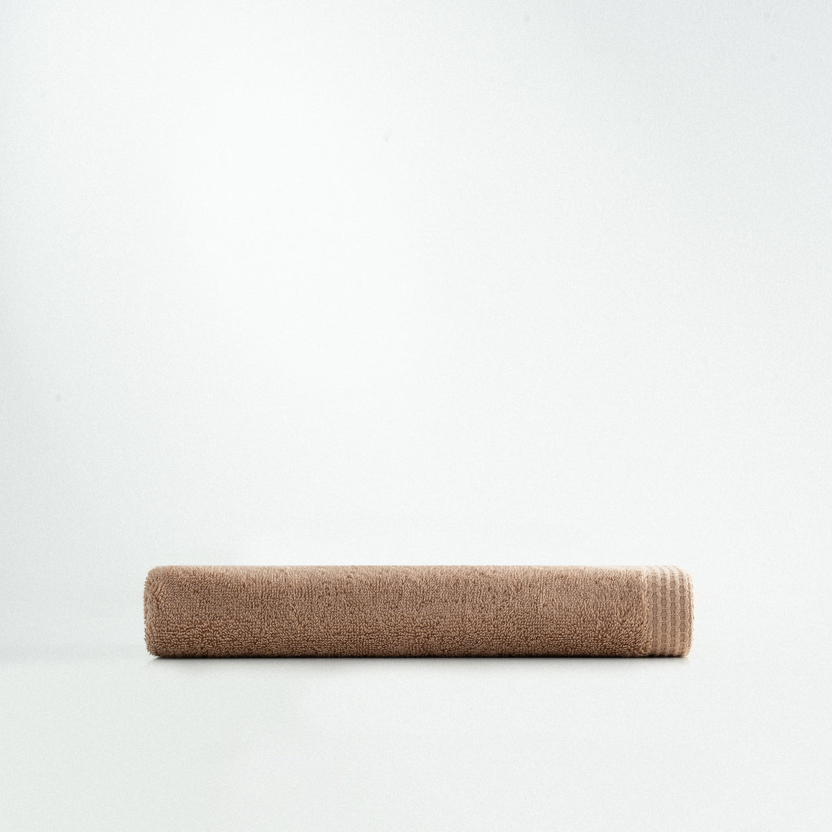 Pure Cotton Yüz Havlusu Organik Pamuk Kelebek Bordürlü Kahve
