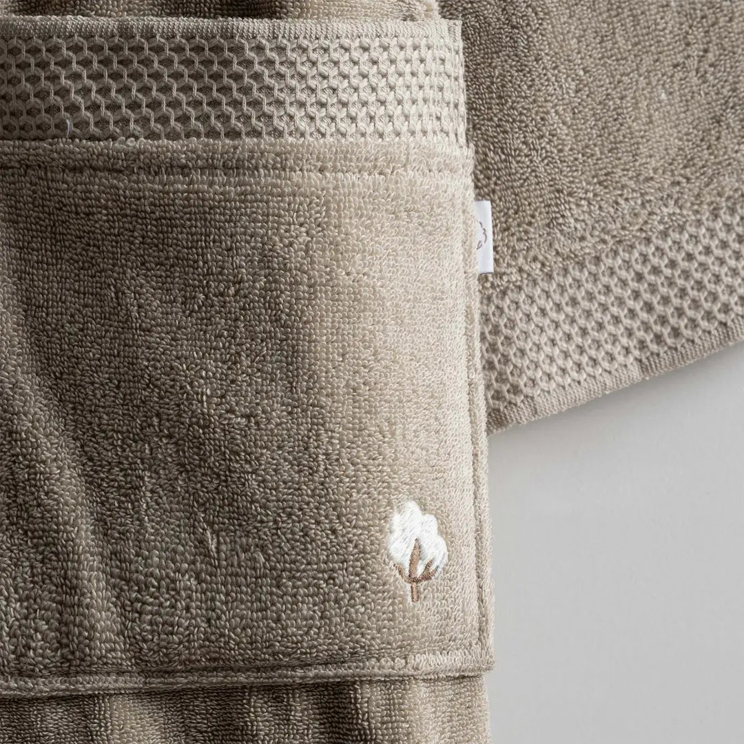 Pure Cotton Erkek Bornoz Organik Pamuk Bej
