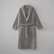 Pure Cotton Erkek Bornoz Organik Pamuk Gri