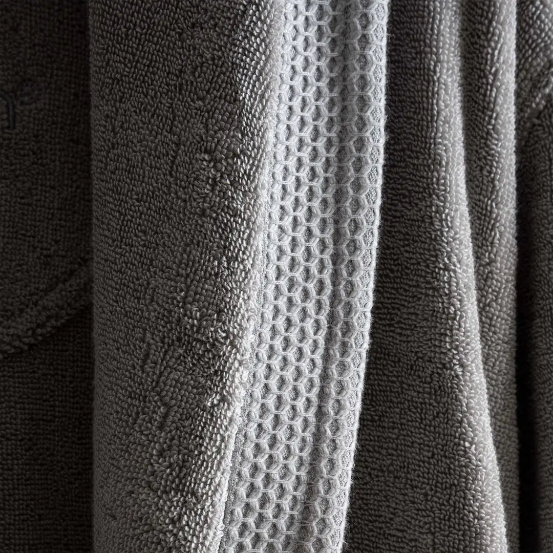 Pure Cotton Erkek Bornoz Organik Pamuk Gri