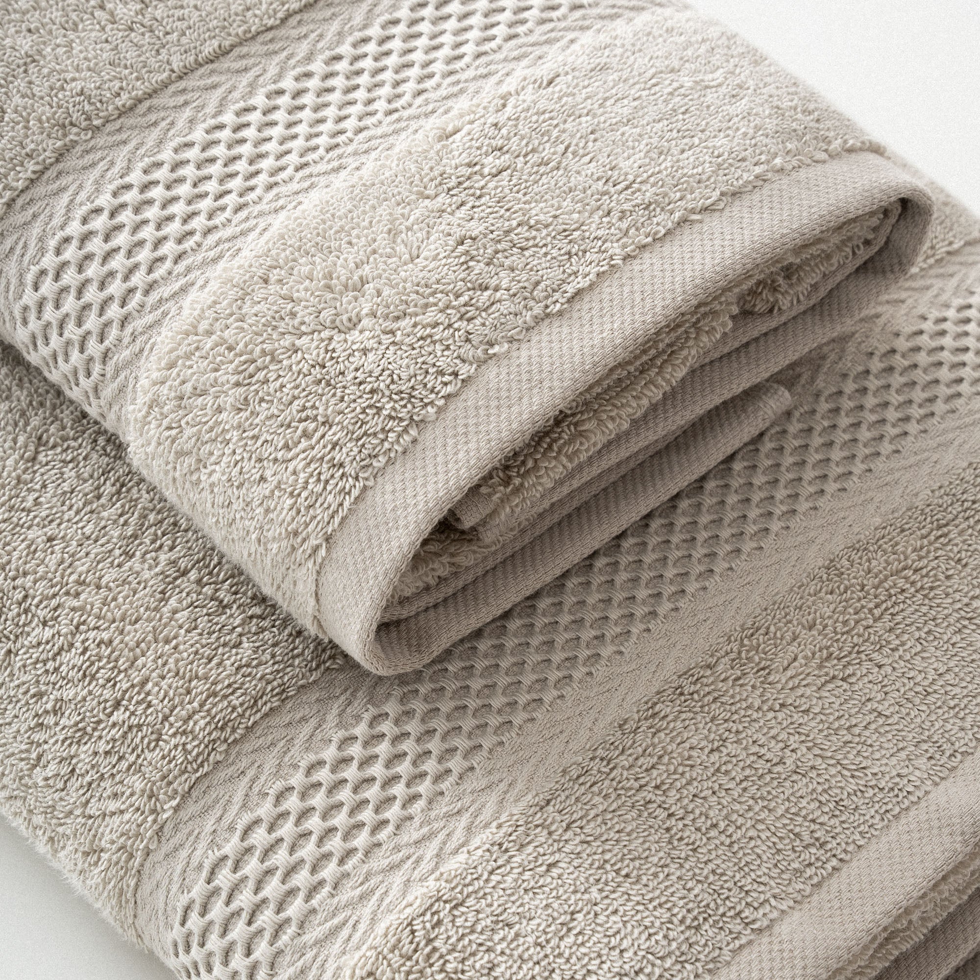 Auraline 3 lü Havlu Seti Organik Pamuk Bej