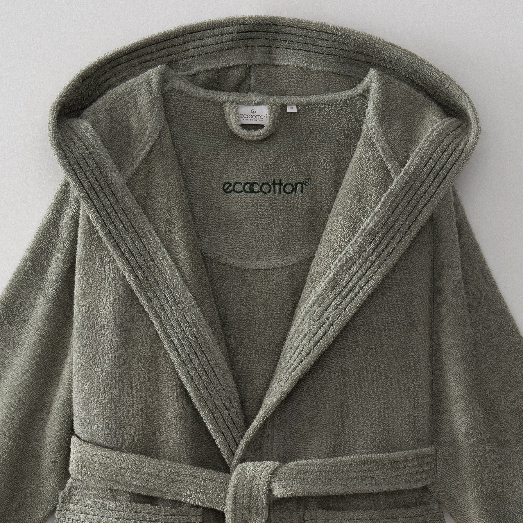 Ecosoft Yeni Kadın Bornoz Organik Pamuk Yeşil