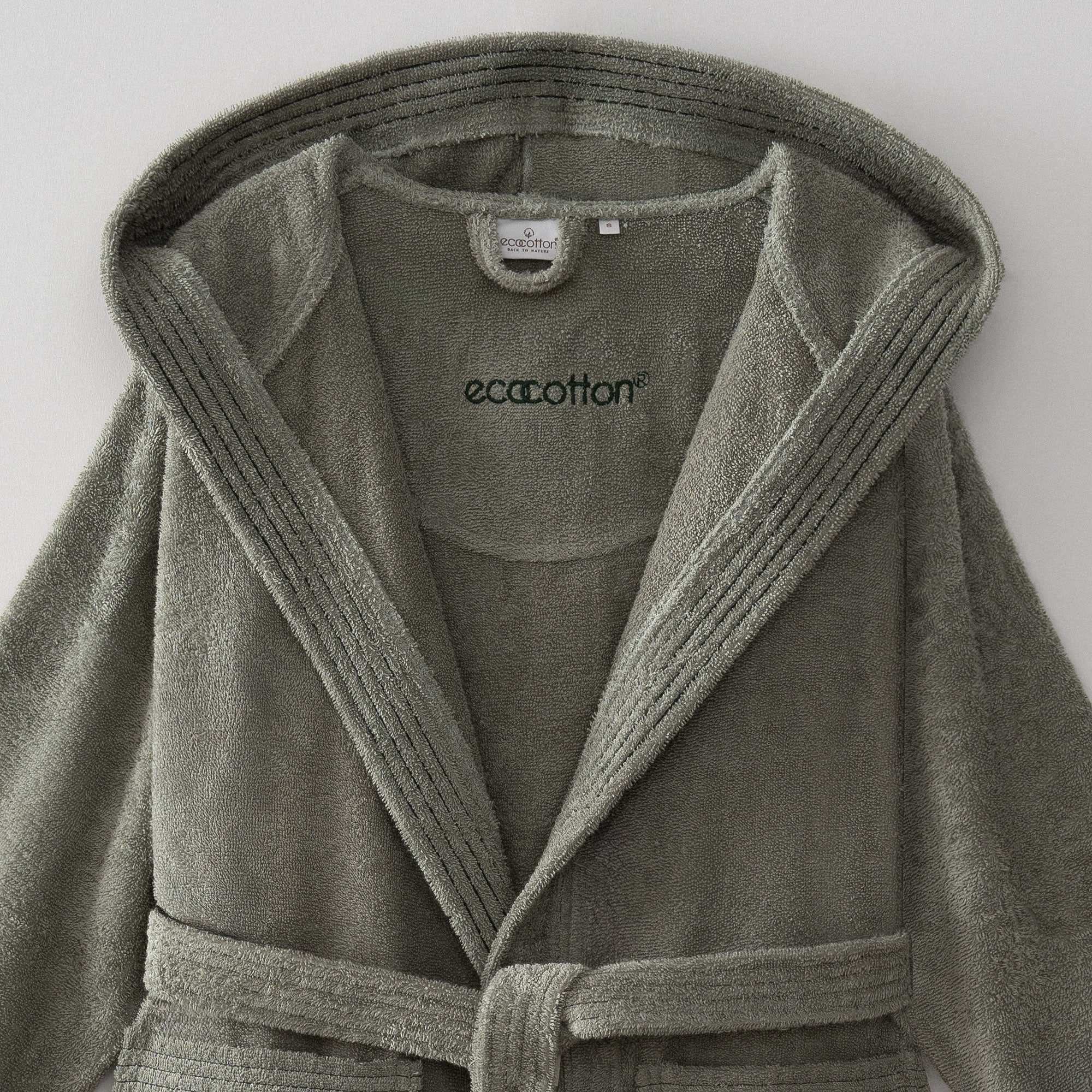Ecosoft Yeni Kadın Bornoz Organik Pamuk Yeşil